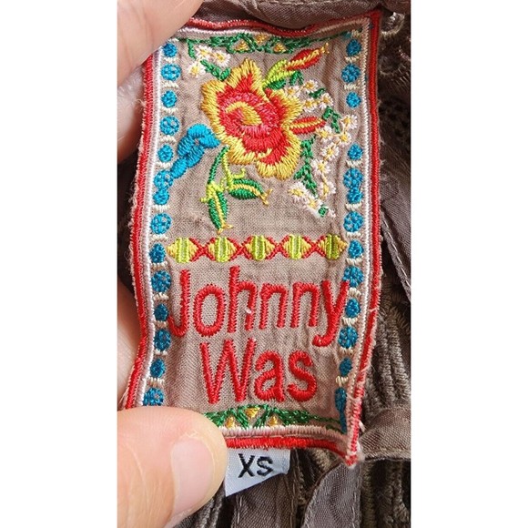 Johnny Was Embroidered Eyelet Oversized Top Cupra Rayon XS - Picture 5 of 6